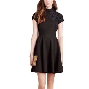 Plenty by Tracy Reese Black Crochet Knit Dress EUC Size 0